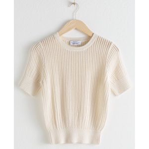Cotton crochet sweater tee